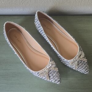 ON 34th Women's Tweed Loafers - Black and White